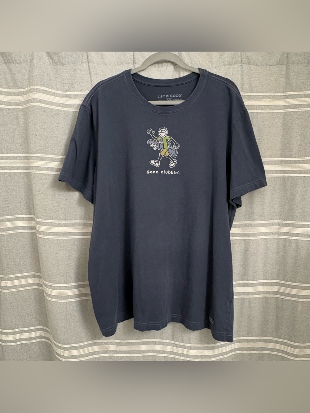 Life is Good Men's "Gone Clubbin" Golf Crusher Tee Size XL